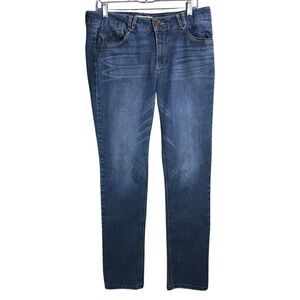 Democracy Liberty Skinny Jeans Womens 12‎ Dark Wash Blue Denim Pants Embroidered